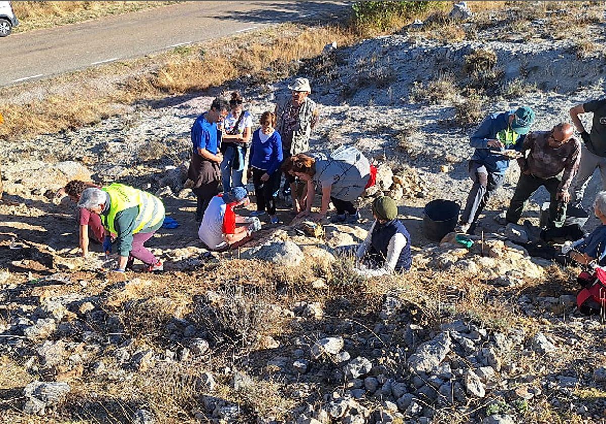 Excavaciones en el Geoparque Las Loras.
