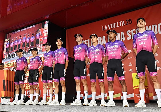 Equipo del Burgos Burpellet BH en La Vuelta.