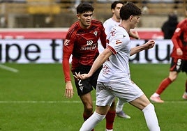 Hugo Novoa durante un lance del encuentro.