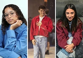 De izquierda a derecha: Lucía Peguero, Manuel Pérez y Zaira Domenech, jóvenes diseñadores.