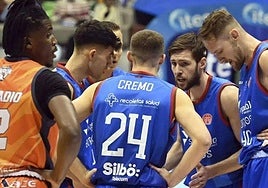 Imagen de un partido del San Pablo Burgos, en la temporada pasada.