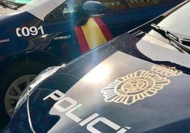 Vehículos de la Policía Nacional.