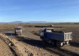 Imagen de archivo de las obras de la A-12 en Burgos.