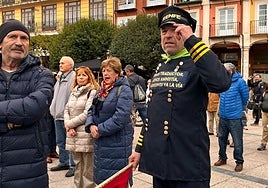 Participantes en la protesta en la que se ha vuelto a pedir en Burgos la reapertura del Tren Directo