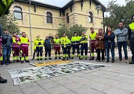 Los trabajadores se han vuelto a concentrar a las puertas de la estación