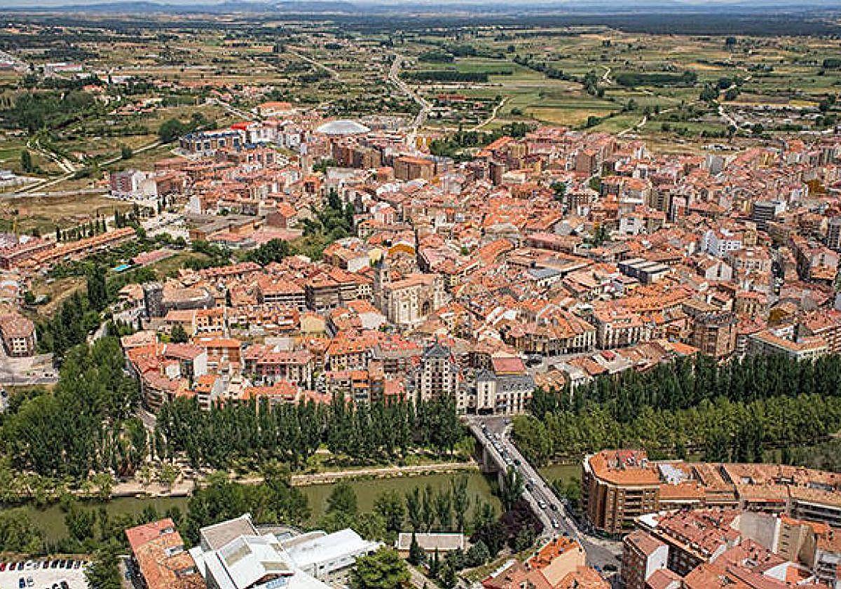 Vista aérea de Aranda de Duero.