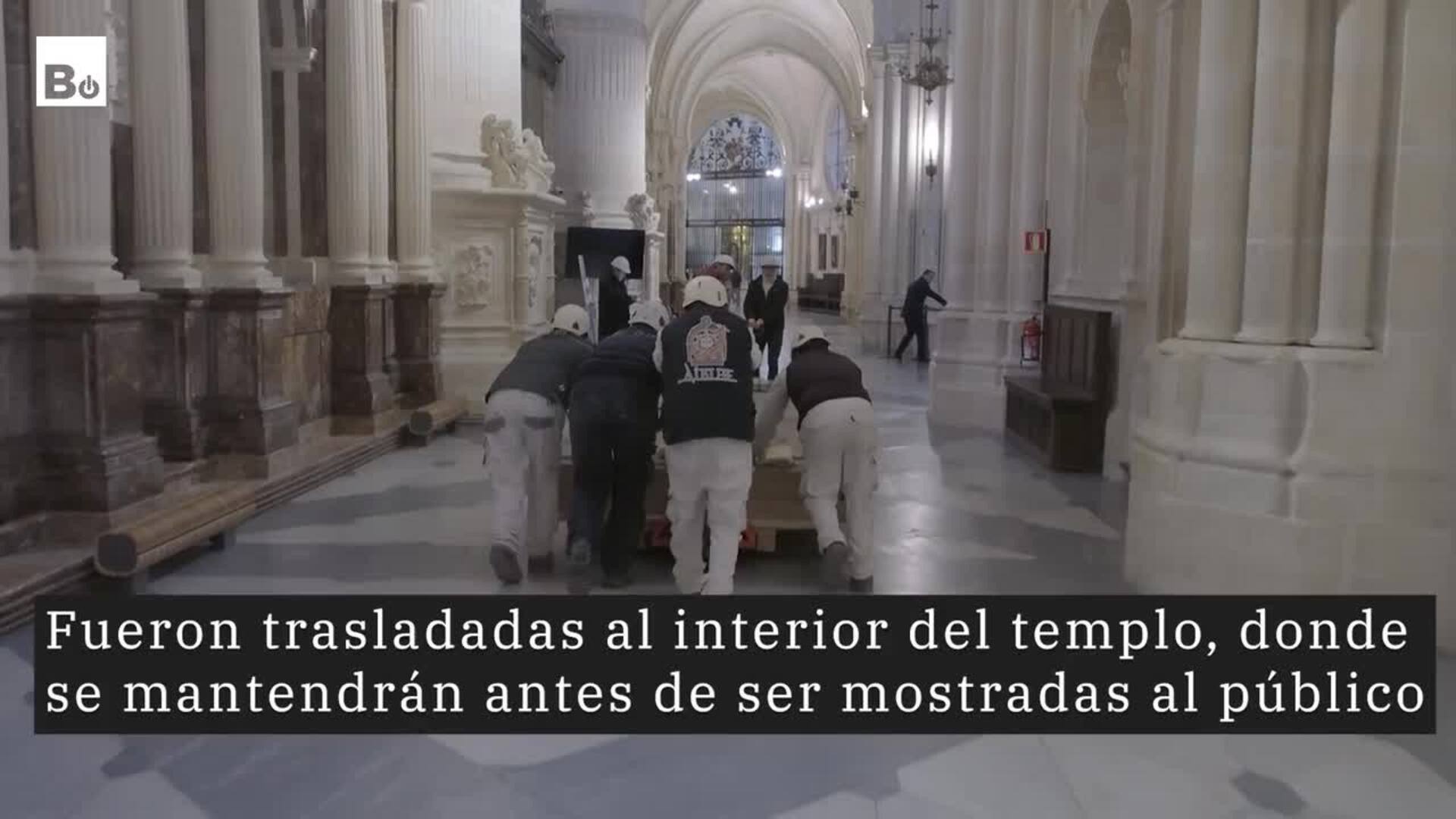 Llegada de las polémicas puertas de la catedral de Burgos al museo catedralicio