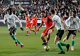 Imágen del encuentro entre Burgos CF y Racing de Santander