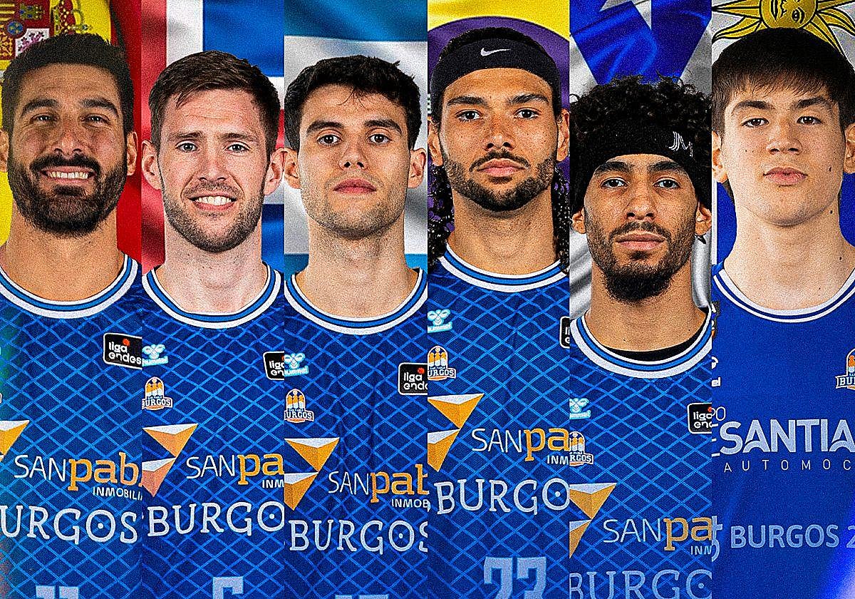 De izda. a dcha. Dani Díez, Joan Axel Gudmundsson, Gonzalo Corbalán, Leo Meindl, Jhivaan Jackson y Joaquín Taboada.