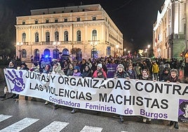 Manifestación del 25N en Burgos.