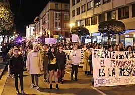 Imagen de archivo de una manifestación del 25N en Burgos.
