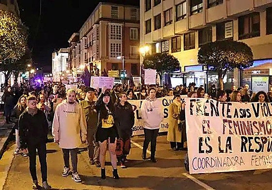 Imagen de archivo de una manifestación del 25N en Burgos.