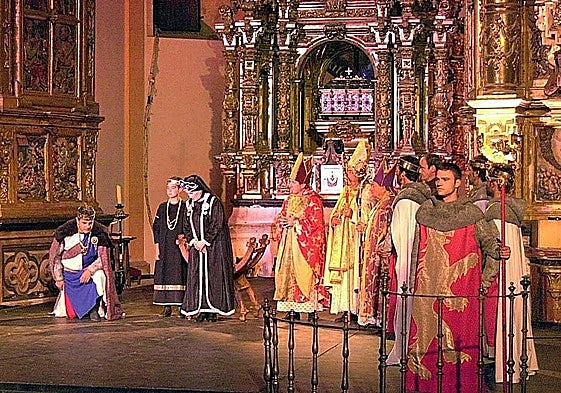 Un momento de la recreación histórica de 'El Cronicón de Oña'.