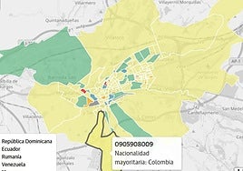 Plaza de Vega y Vadillos, las zonas con mayor presencia de extranjeros en Burgos capital
