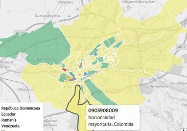 Plaza de Vega y Vadillos, las zonas con mayor presencia de extranjeros en Burgos capital