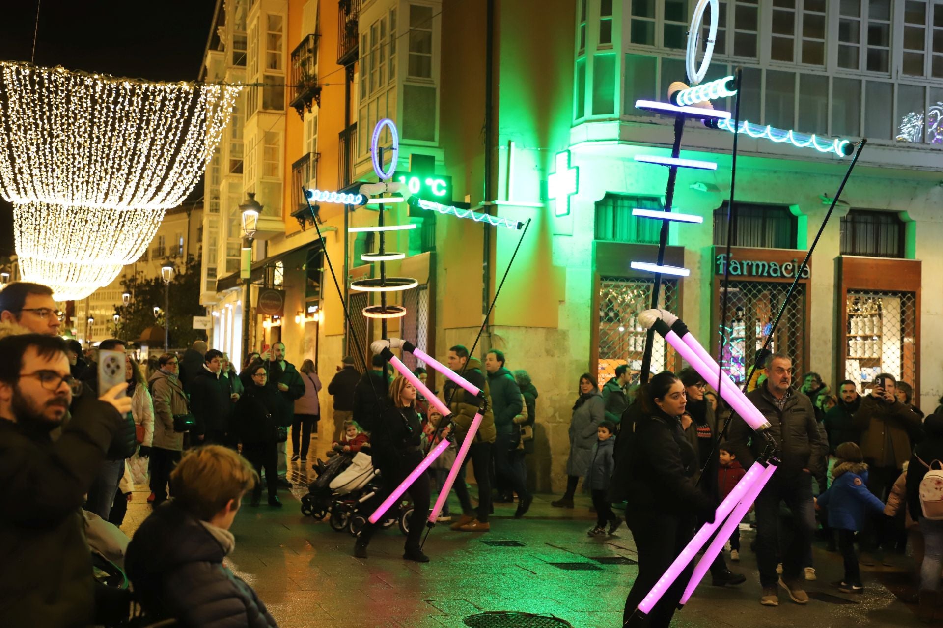 El encendido de las luces de Navidad de Burgos, en imágenes
