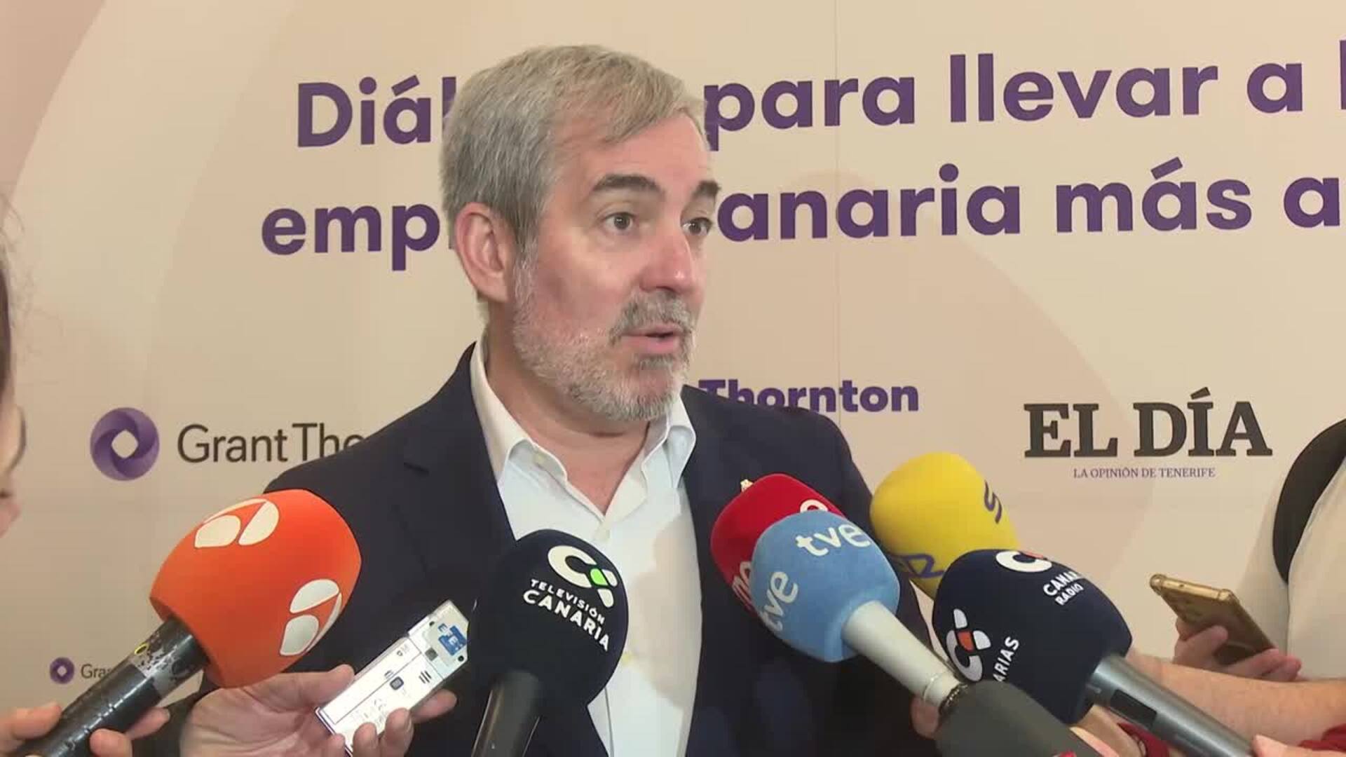 Clavijo garantiza el apoyo de Coalición Canaria a las medidas del decreto ómnibus