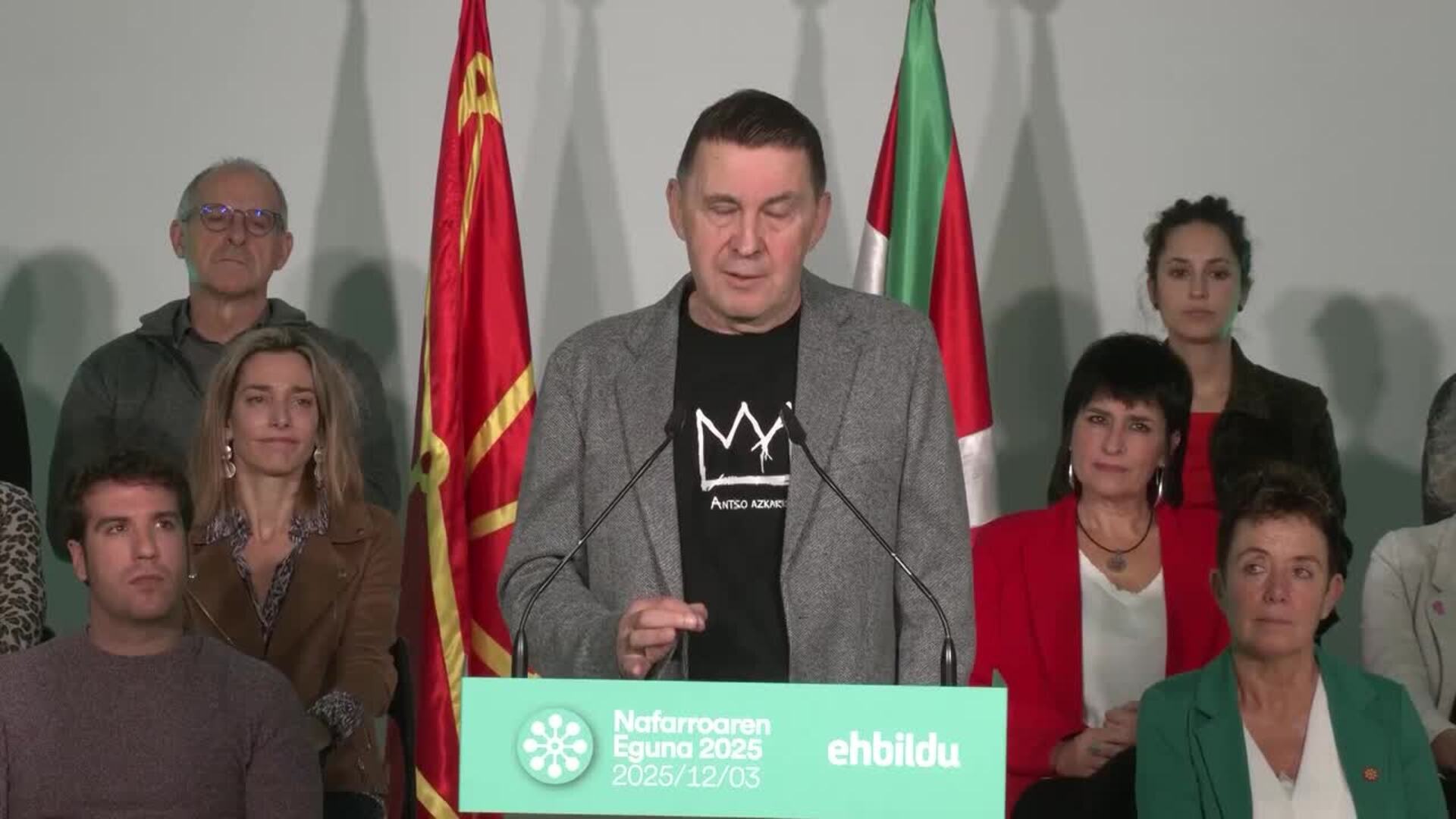 Otegi dice que EH Bildu es "la garantía para hacer frente al autoritarismo"
