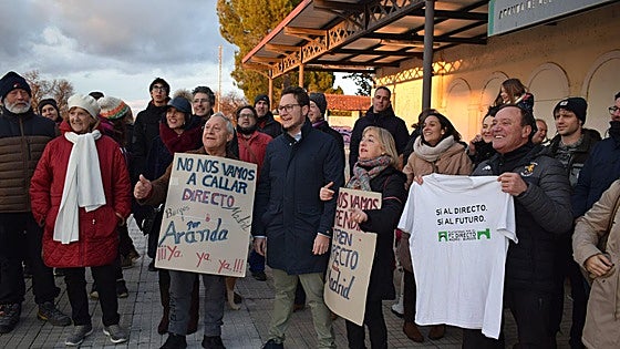 Nueva concentración en Aranda en defensa del Tren Directo