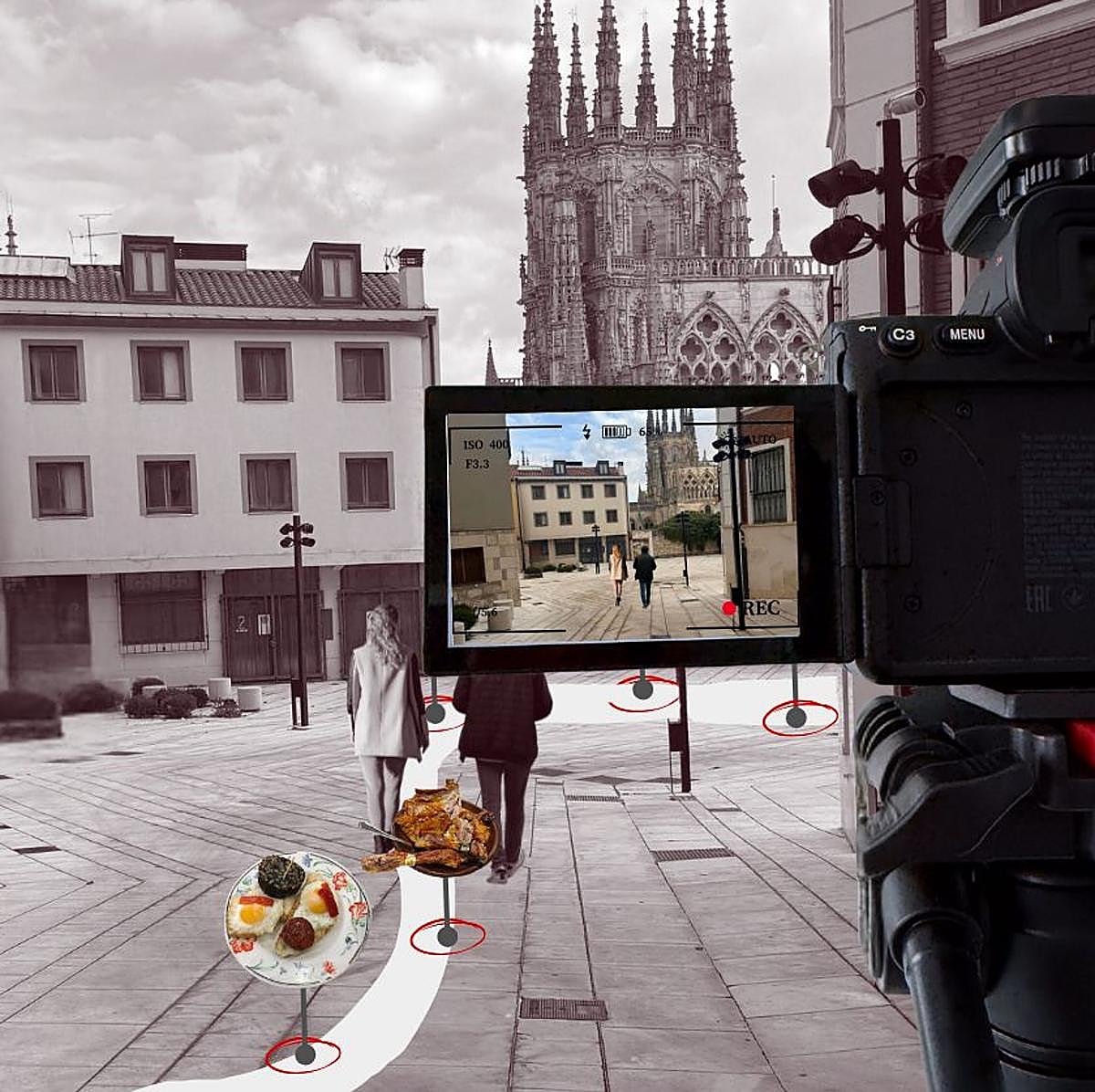 Imagen creada para representar la ruta que van a seguir en el programa de televisión