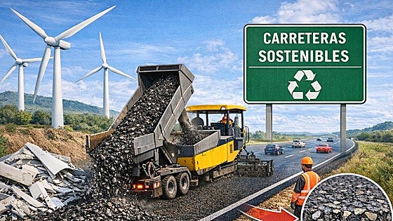 Investigadores de Burgos convierten las palas de los aerogeneradores en material para construir carreteras