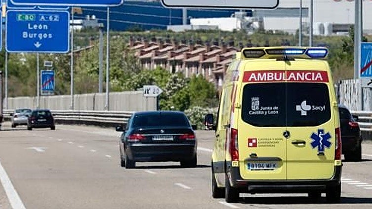 Un herido en el accidente entre dos turismos en la A-1, en Burgos