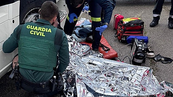 Auxilian a un turista herido grave tras ser atropellado por un camión en un camping al norte de Burgos
