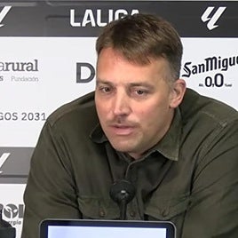 Michu en la rueda de prensa de este miércoles.