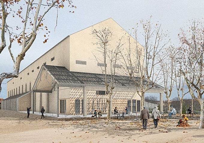Infografía del futuro Centro de Artes Escénicas, 'La Nave',