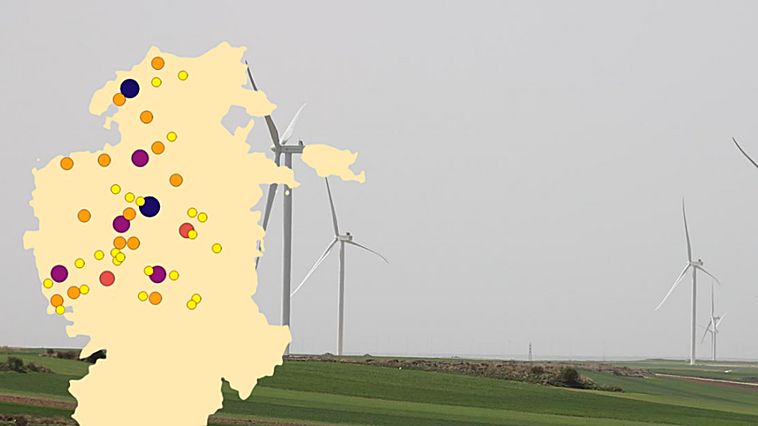 Las renovables siguen imparables en la provincia: Burgos suma 58 molinos eólicos y cinco parques más en un año