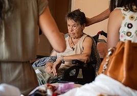 Maricarmen minutos antes de ser desahuciada.
