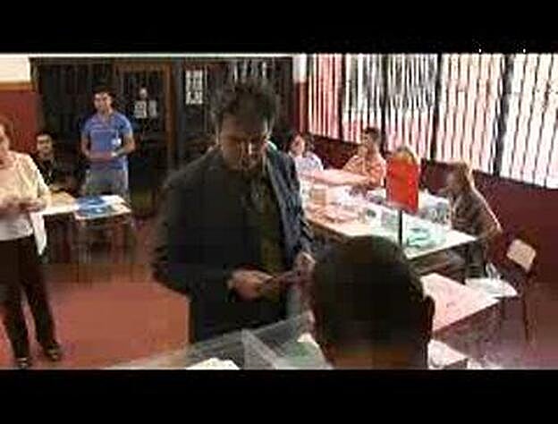 Jorge Rodríguez (CC) vota en la capital grancanaria