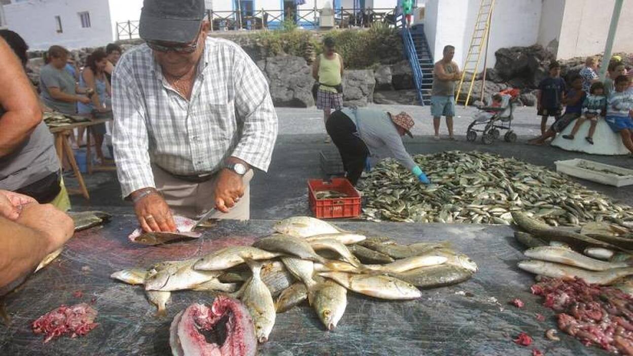 Tradicional calada de pescado de El Cotillo