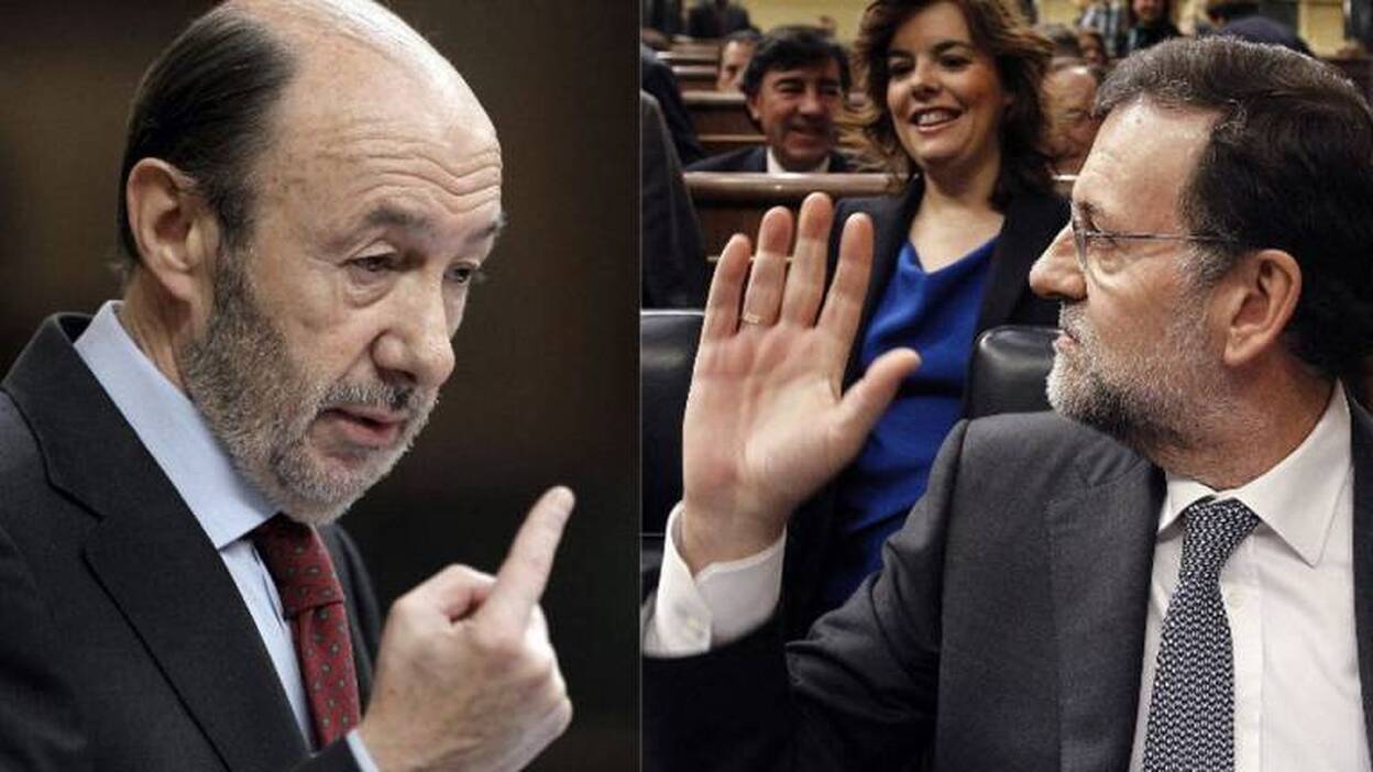 Rubalcaba y Rajoy en su primer 'cara a cara'