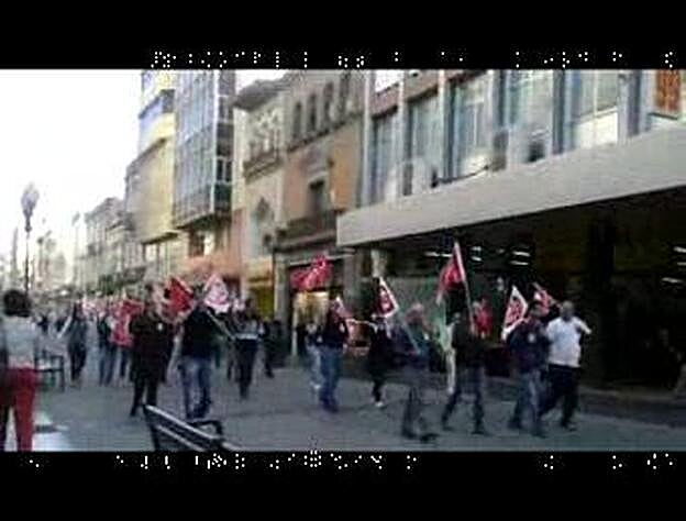 La manifestación, en la plaza de La Feria
