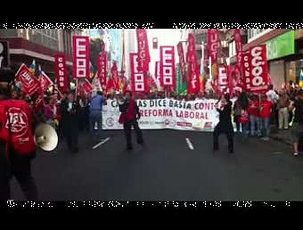 La manifestación toma las calles de la capital grancanaria