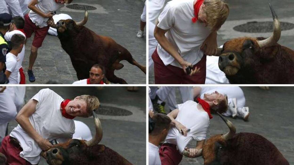 Peligroso encierro en San Fermín