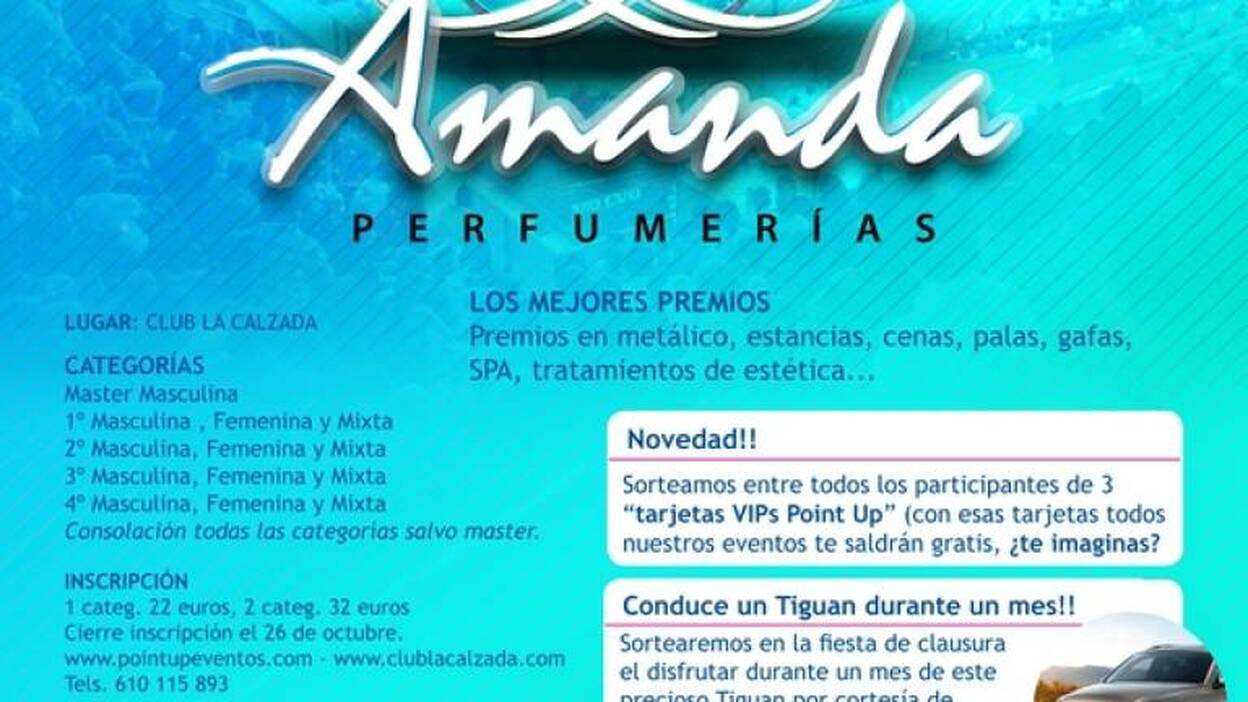 Abierto el plazo de inscripción para el 5º Torneo Amanda Perfumerías