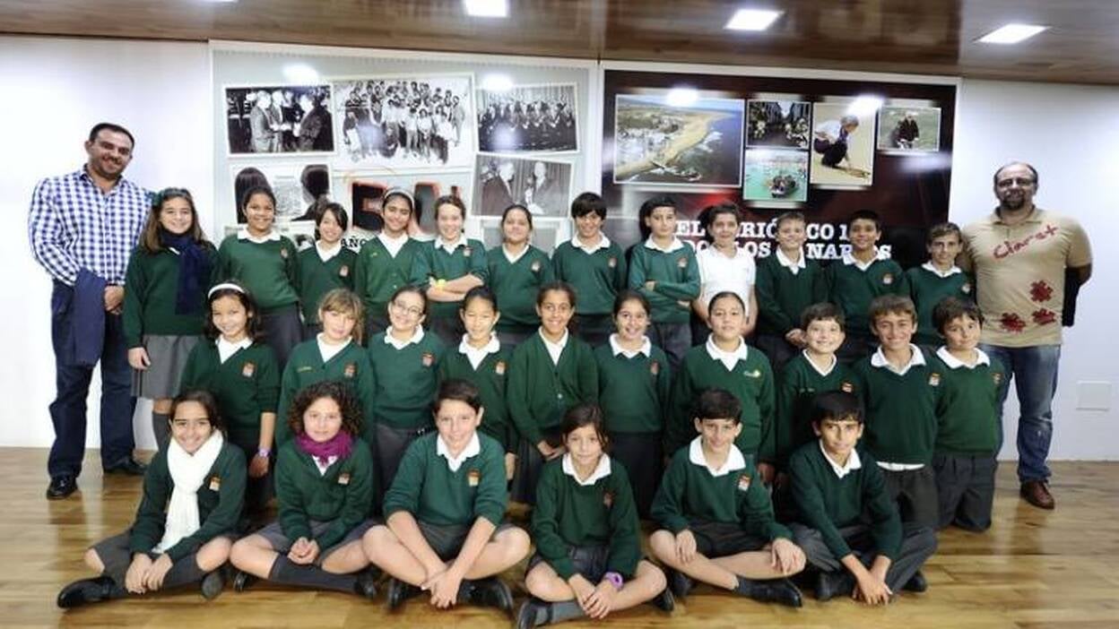 Alumnos de 5º E y 5º A del Claret, en CANARIAS7