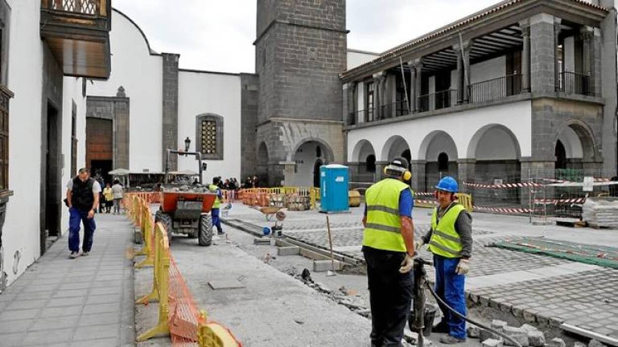 La plaza de San Agustín, en Semana Santa