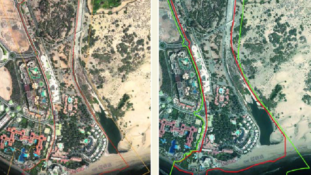 Palmeral de techo y faro de icono