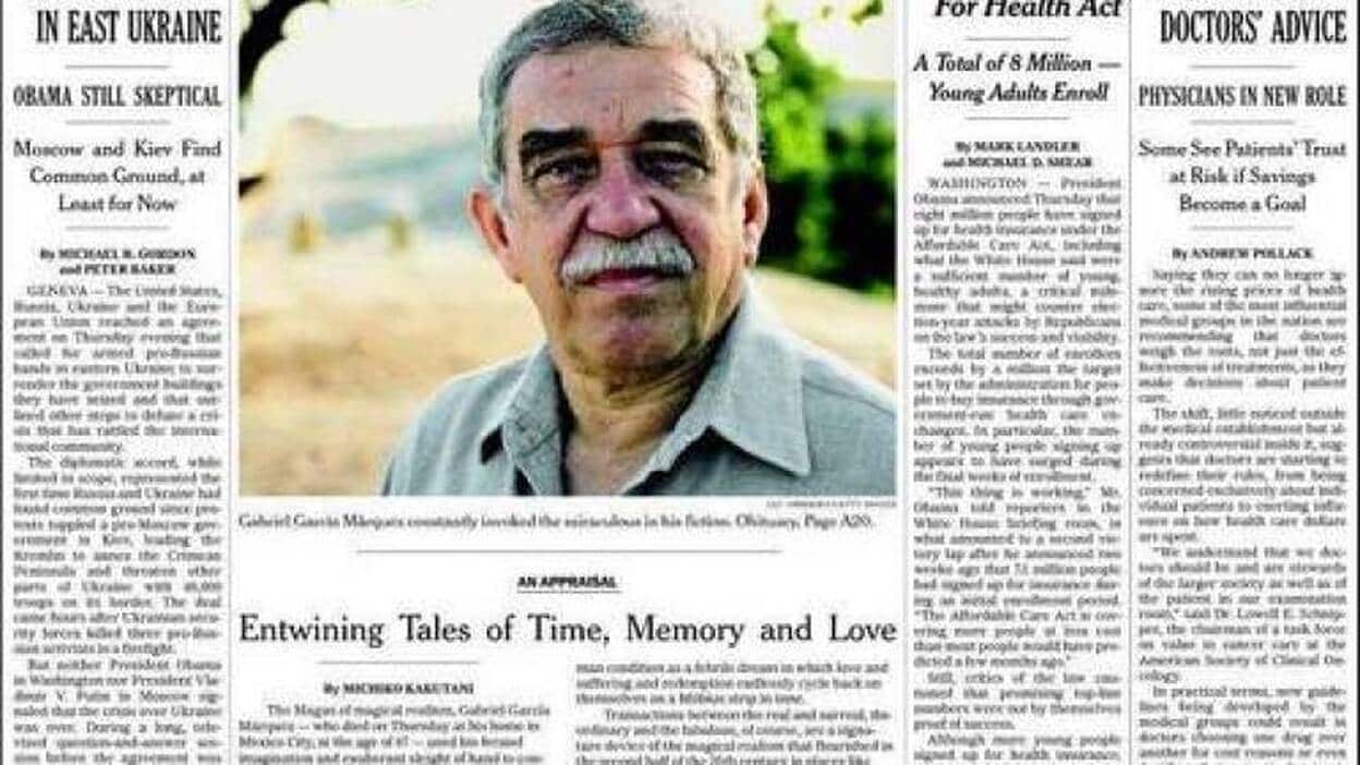 García Márquez, en la prensa mundial