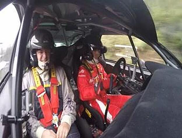 Augusto Hidalgo en las pruebas del Rally Islas Canarias