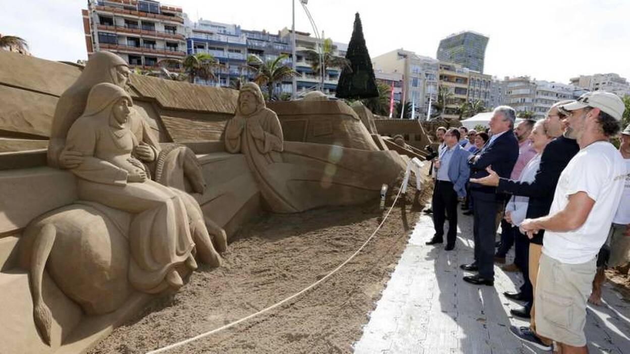 El Belén de Arena de Las Canteras abre sus puertas