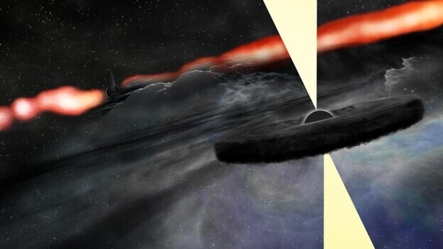 Un objeto brillante aparece orbitando el agujero negro de Cygnus A