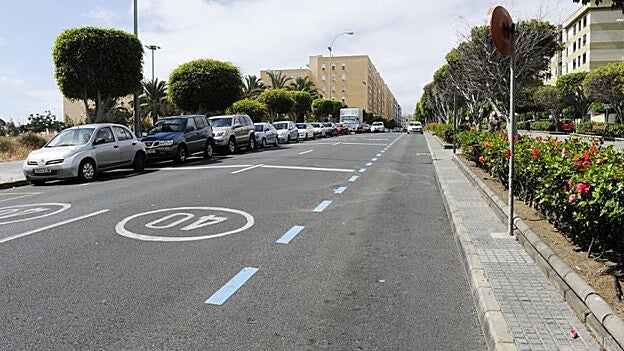 Zona azul en Siete Palmas. /  Arcadio Suárez