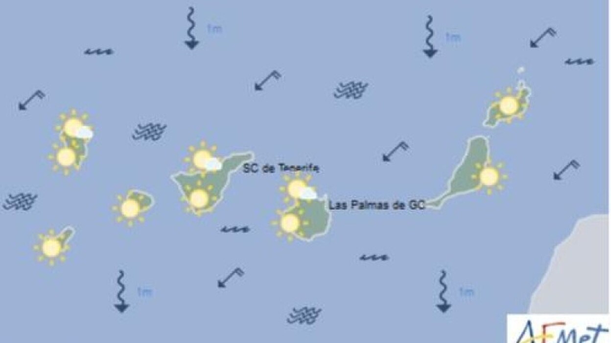Temperaturas en descenso en Canarias