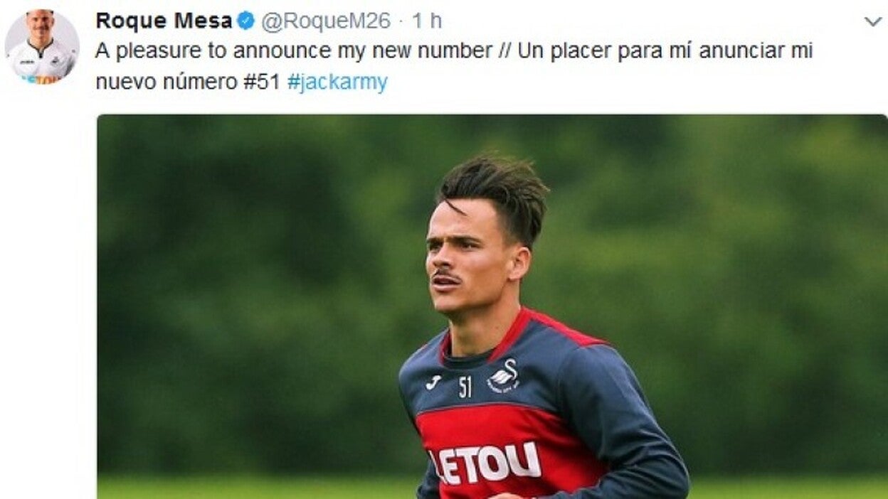 Roque Mesa lucirá el 51 en el Swansea