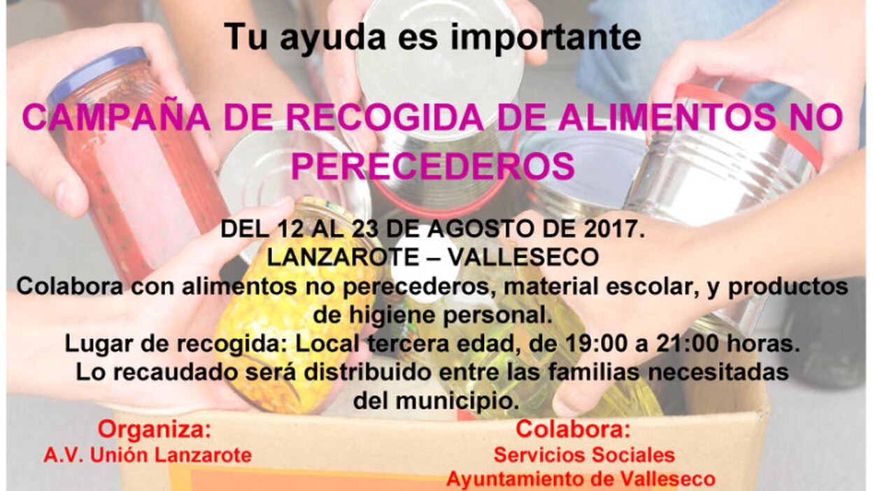 Lanzarote lanza una campaña solidaria