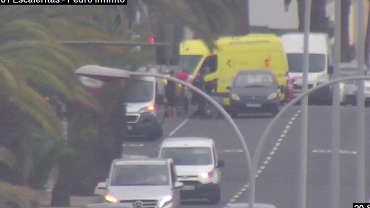 Herido grave un motorista tras una colisión en Escaleritas